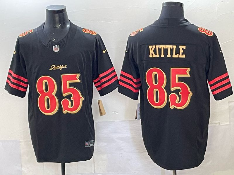 Men Nike San Francisco 49ers 85 Kittle black Limited NFL 2025 Jersey 0011